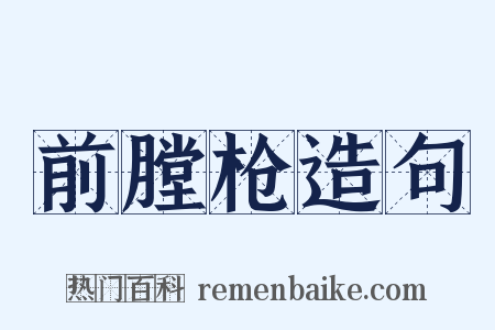 前膛枪造句是什么意思的图片